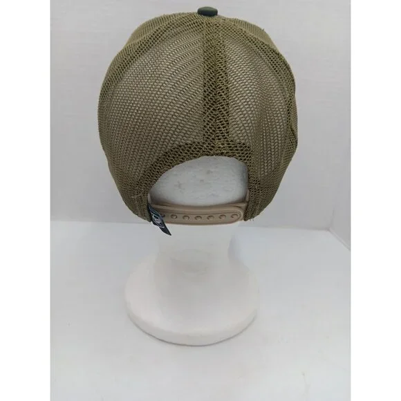 Ariat Flag Patch Baseball Hat Cap Green Camo Mesh Back Snap Back Cork Patch - Picture 5 of 8